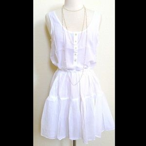 J CREW NWT SHEER WHITE BEACH COVER UP TANK DRESS M